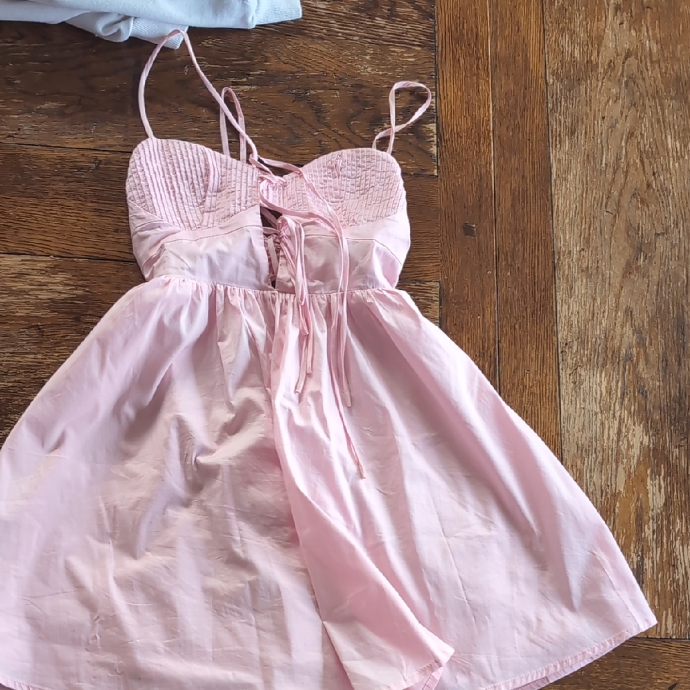 Pink Adjustable Strappy Dress